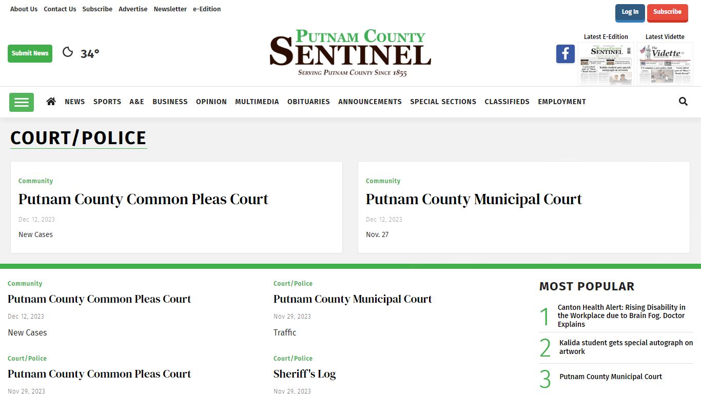 Court/Police | putnamsentinel.com